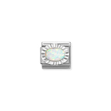 Load image into Gallery viewer, COMPOSABLE CLASSIC LINK 330507/07 WHITE OPAL IN SILVER
