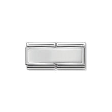 Load image into Gallery viewer, COMPOSABLE CLASSIC DOUBLE LINK 330710/01 SMOOTH ENGRAVABLE PLATE IN 925 SILVER