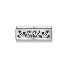Load image into Gallery viewer, COMPOSABLE CLASSIC DOUBLE LINK 330710/13 HAPPY BIRTHDAY IN 925 SILVER