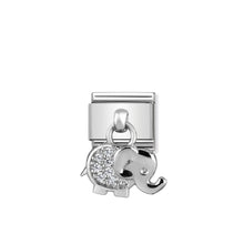 Load image into Gallery viewer, COMPOSABLE CLASSIC LINK 331800/17 ELEPHANT CHARM WITH CZ & 925 SILVER