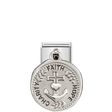 Load image into Gallery viewer, COMPOSABLE CLASSIC LINK 331804/18 CHARITY FAITH HOPE WISHES CHARM IN 925 SILVER