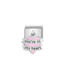 Load image into Gallery viewer, COMPOSABLE CLASSIC LINK 331805/06 YOU'RE IN MY HEART CHARM IN ENAMEL & 925 SILVER