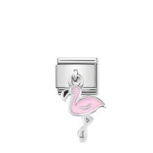 Load image into Gallery viewer, COMPOSABLE CLASSIC LINK 331805/12 FLAMINGO CHARM IN ENAMEL & 925 SILVER
