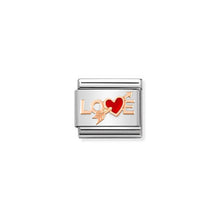 Load image into Gallery viewer, COMPOSABLE CLASSIC LINK 430202/10 HEART WITH ARROW IN 9K ROSE GOLD