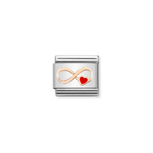 Load image into Gallery viewer, COMPOSABLE CLASSIC LINK 430202/12 INFINITY RED HEART IN 9K ROSE GOLD