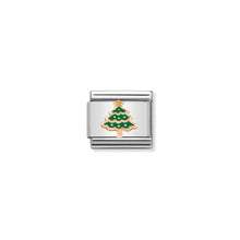 Load image into Gallery viewer, COMPOSABLE CLASSIC LINK 430203/05 CHRISTMAS TREE 9K ROSE GOLD & ENAMEL