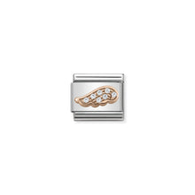 Load image into Gallery viewer, COMPOSABLE CLASSIC LINK 430302/05 WING 9K ROSE GOLD & CZ