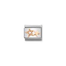 Load image into Gallery viewer, COMPOSABLE CLASSIC LINK 430305/35 DOUBLE STAR WITH CZ IN 9K ROSE GOLD