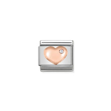Load image into Gallery viewer, COMPOSABLE CLASSIC LINK 430305/01 HEART IN 9K ROSE GOLD & CZ