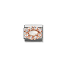 Load image into Gallery viewer, COMPOSABLE CLASSIC LINK 430308/12 WHITE MOTHER OF PEARL IN 9K ROSE GOLD & CZ