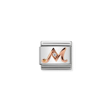Load image into Gallery viewer, COMPOSABLE CLASSIC LINK 430310/13 LETTER M IN 9K ROSE GOLD
