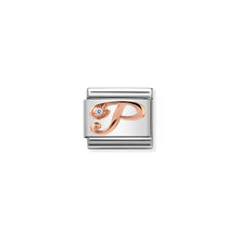 Load image into Gallery viewer, COMPOSABLE CLASSIC LINK 430310/16 LETTER P IN 9K ROSE GOLD