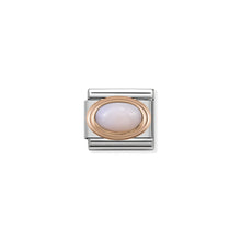 Load image into Gallery viewer, COMPOSABLE CLASSIC LINK 430501/22 PINK OPAL OVAL IN 9K ROSE GOLD
