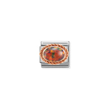 Load image into Gallery viewer, COMPOSABLE CLASSIC LINK 430507/08 RED OPAL IN 9K ROSE GOLD
