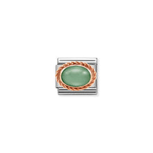 Load image into Gallery viewer, COMPOSABLE CLASSIC LINK 430507/23 GREEN AVENTURINE IN 9K ROSE GOLD