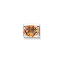Load image into Gallery viewer, COMPOSABLE CLASSIC LINK 430603/012 OVAL FACETED CZ SMOKEY IN 9K ROSE GOLD