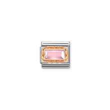 Load image into Gallery viewer, COMPOSABLE CLASSIC LINK 430604/003 PINK CZ IN 9K ROSE GOLD