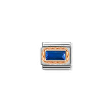 Load image into Gallery viewer, COMPOSABLE CLASSIC LINK 430604/007 BLUE CZ IN 9K ROSE GOLD