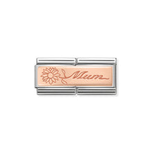 Load image into Gallery viewer, COMPOSABLE CLASSIC DOUBLE LINK 430710/18 MUM WITH FLOWER IN 9K ROSE GOLD