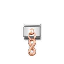 Load image into Gallery viewer, COMPOSABLE CLASSIC LINK 431800/10 INFINITY CHARM IN 9K ROSE GOLD