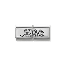 Load image into Gallery viewer, COMPOSABLE CLASSIC DOUBLE LINK 330710/33 FAMILY WITH BABY GIRL IN 925 SILVER
