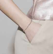 Load image into Gallery viewer, SeiMia bracelet shown with added "A" pendant