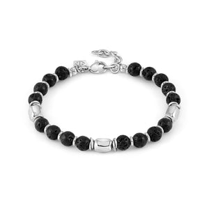 INSTINCT STYLE BRACELET 027930/036 LAVA STONE BEADS