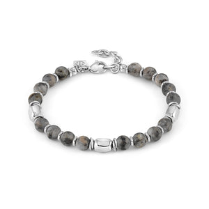 INSTINCT STYLE BRACELET 027930/081 GREY JASPER BEADS