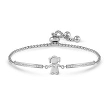 Load image into Gallery viewer, MILLELUCI REFINED BRACELET WITH CZ 028016/026 SILVER GIRL WITH CZ
