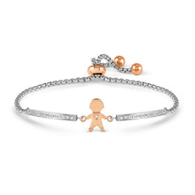 Load image into Gallery viewer, MILLELUCI REFINED BRACELET WITH CZ 028017/027 ROSE GOLD BOY WITH CZ
