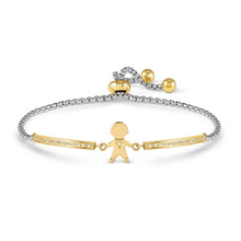 Load image into Gallery viewer, MILLELUCI REFINED BRACELET WITH CZ 028018/027 GOLD BOY WITH CZ
