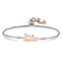 Load image into Gallery viewer, MILLELUCI FAMILY BRACELET WITH CZ 028026/007 ROSE GOLD SOUL SISTER WITH CZ
