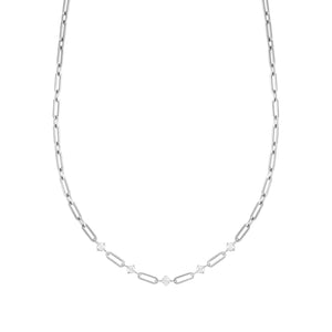 CHAINS OF STYLE NECKLACE S/STEEL CZ 029401/001
