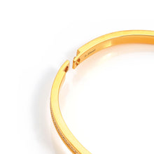 Load image into Gallery viewer, PRETTY BANGLES 029505/06/022 GOLD WITH GRADIENT BLUE CZ
