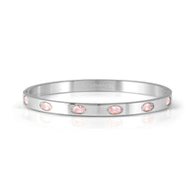 Load image into Gallery viewer, PRETTY BANGLES 029516/7/8/002 STAINLESS STEEL WITH PINK CZ

