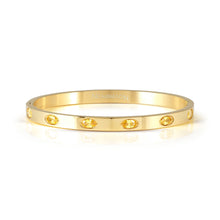 Load image into Gallery viewer, PRETTY BANGLES 029516/7/8/023 GOLD WITH YELLOW CZ
