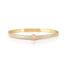 Load image into Gallery viewer, PRETTY BANGLES 029519/20/21/021 GOLD WITH WHITE &amp; PINK CZ
