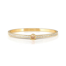 Load image into Gallery viewer, PRETTY BANGLES 029519/20/21/047 GOLD WITH WHITE &amp; YELLOW CZ
