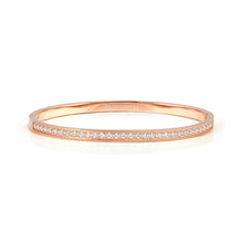Load image into Gallery viewer, PRETTY BANGLES SATINSHINE 029522/23/24/043 ROSE GOLD THIN WHITE CZ
