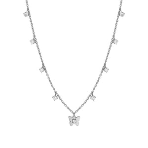 MYSOPHIE NECKLACE 029901/010 BUTTERFLY & CZ PENDANTS