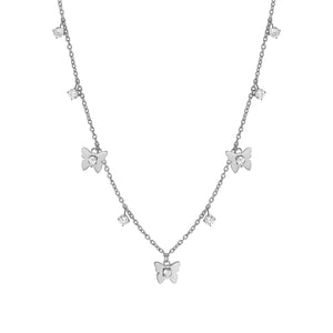 MYSOPHIE NECKLACE 029902/010 BUTTERFLIES & CZ PENDANTS