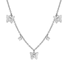 Load image into Gallery viewer, MYSOPHIE NECKLACE 029902/010 BUTTERFLIES &amp; CZ PENDANTS
