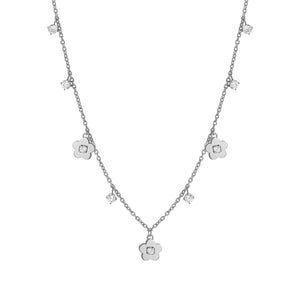 MYSOPHIE NECKLACE 029902/059 FLOWERS & CZ PENDANTS