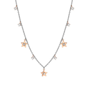 MYSOPHIE NECKLACE 029906/023 ROSE GOLD STAR CZ PENDANTS