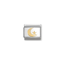 Load image into Gallery viewer, COMPOSABLE CLASSIC LINK 030110/48 MOON &amp; STAR IN 18K GOLD
