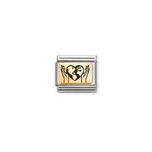 Load image into Gallery viewer, COMPOSABLE CLASSIC LINK 030166/67 WORLD IN YOUR HANDS IN 18K GOLD &amp; ENAMEL
