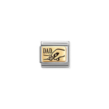 Load image into Gallery viewer, COMPOSABLE CLASSIC LINK 030166/37 DAD WITH HANDS IN 18K GOLD AND ENAMEL
