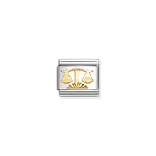 Load image into Gallery viewer, COMPOSABLE CLASSIC LINK 030167/07 LIBRA WITH ETCHED DETAIL IN 18K GOLD
