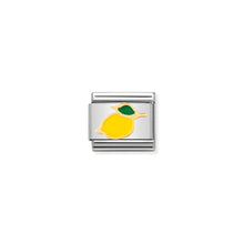 Load image into Gallery viewer, COMPOSABLE CLASSIC LINK 030215/09 LEMON IN 18K GOLD AND ENAMEL
