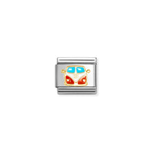 Load image into Gallery viewer, COMPOSABLE CLASSIC LINK 030285/67 VAN IN 18K GOLD &amp; ENAMEL
